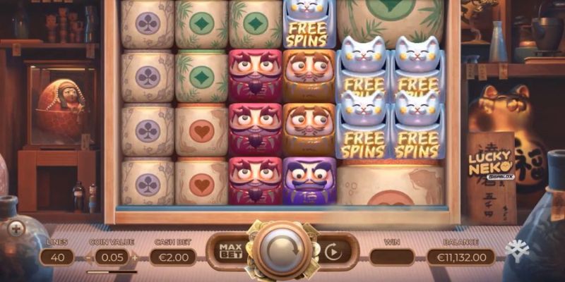 Giao diện game slot Lucky Neko